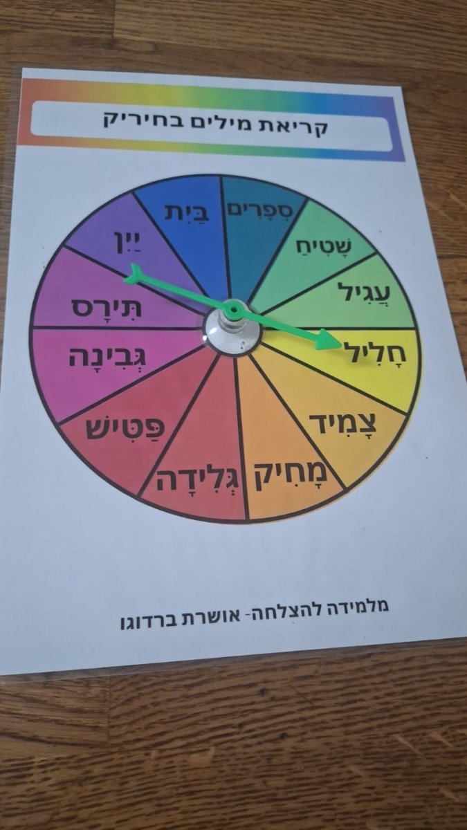 חיריק - גלגל קריאת מילים 3 הברתיות (סט 2)