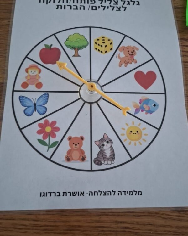 גלגל לתרגול צליל פותח/ חלוקה לצלילים/ הברות