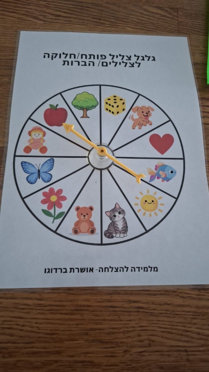 גלגל לתרגול צליל פותח/ חלוקה לצלילים/ הברות